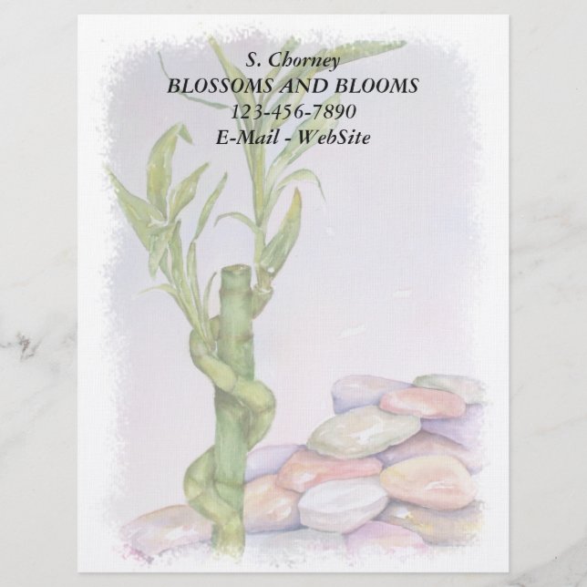 LUCKY BAMBOO KUNSTBAR LETTERHEAD BRIEFBOGEN (Vorderseite)