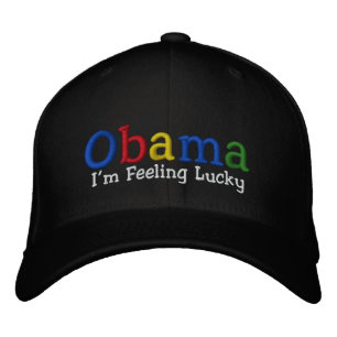 Lucky Barack Obama bestickter Hat Bestickte Baseballkappe