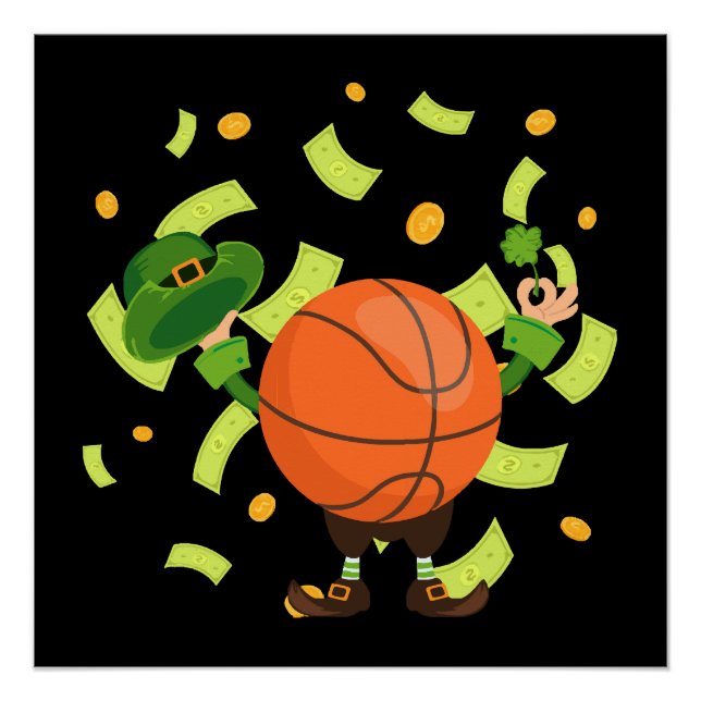 Lucky Basketball Happy Patrick's Day Poster (Vorderseite)