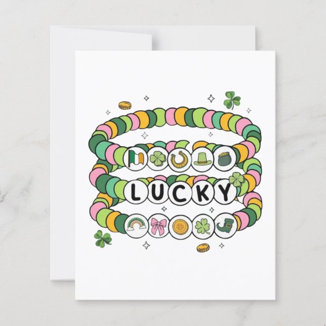 Lucky Beaded Bracelet St. Patrick's Day Design (Vorderseite)