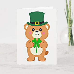 Lucky Bear Grüne Hut Fun-Karte Karte