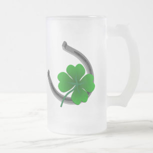 Lucky Beer Glass St. Patrick's Day Kleeblatt Tasse