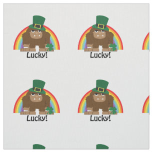 Lucky Bigfoot Leprechaun Stoff