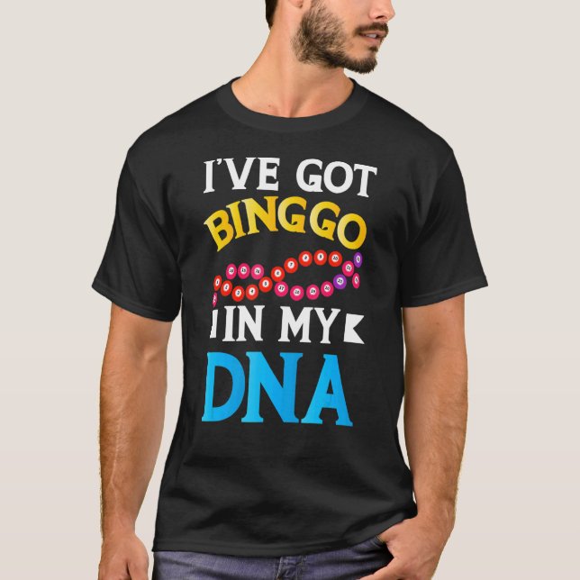 Lucky Bingo Game Bingo Dna Caller Card Player Appl T-Shirt (Vorderseite)