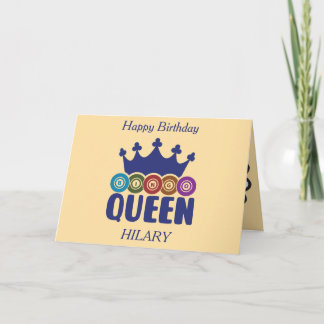 Lucky Bingo Queen Birthday Karte