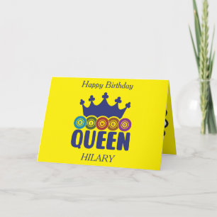 Lucky Bingo Queen Birthday Karte