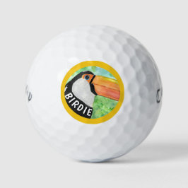 Lucky BIRDIE Toucan Golf Balls Golfball