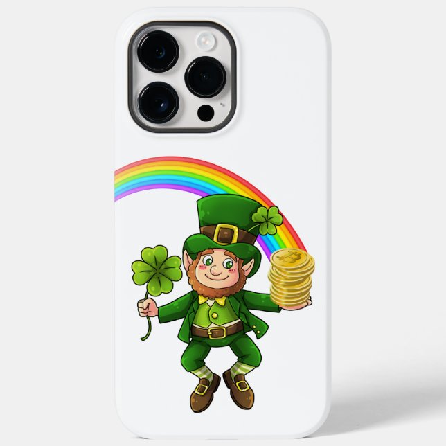 Lucky Bitcoin Rainbow Leprechaun Case-Mate iPhone Hülle (Rückseite)