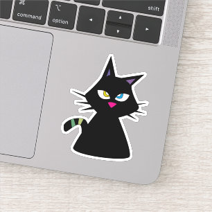 Lucky Black Cat Aufkleber