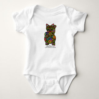 Lucky Black Cat Baby Bodysuit Strampler