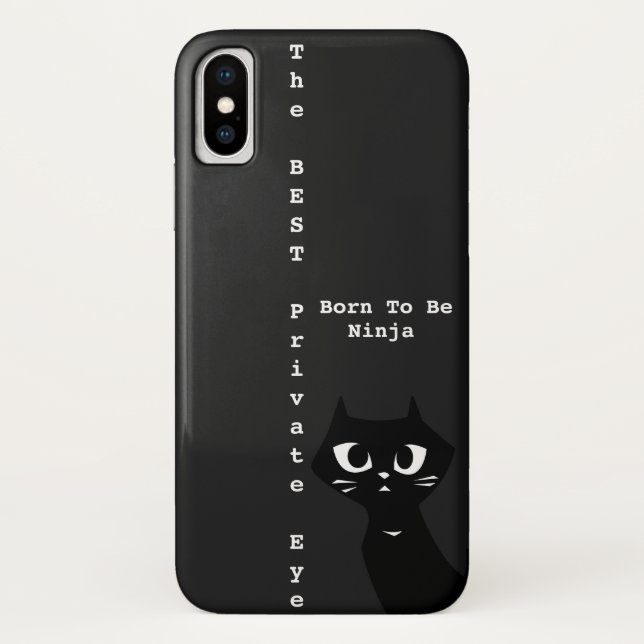 Lucky Black Cat Best Private Eye Case-Mate iPhone Hülle (Rückseite)