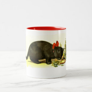 Lucky Black Cat Zweifarbige Tasse