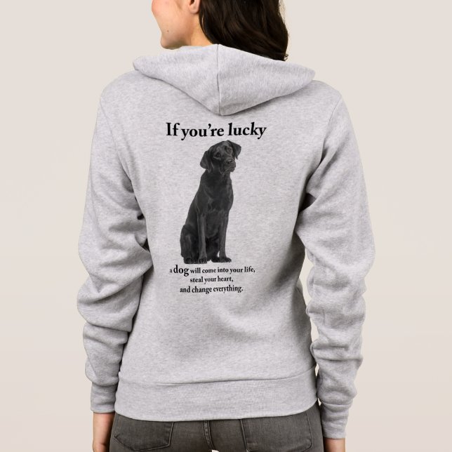 Lucky Black Lab Hoodie (Rückseite)