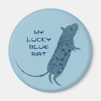 Lucky Blue Rat | Magnetmagnet Magnet