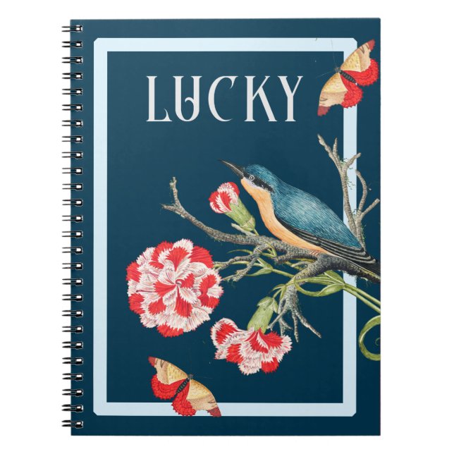 Lucky Blue Songbird Notizblock (Vorderseite)