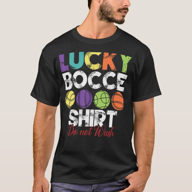 Lucky Bocce Ball Bocce Ball Player T-Shirt (Vorderseite)