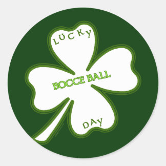 Lucky Bocce Ball Runder Aufkleber