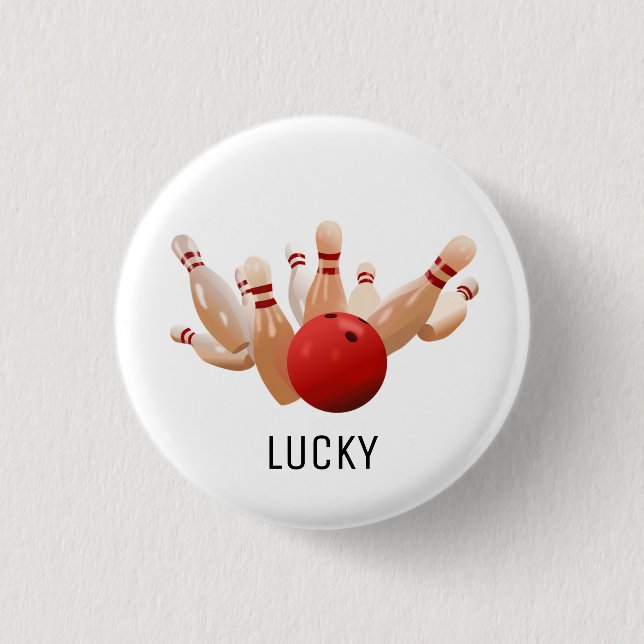 Lucky Bowling Button (Vorderseite)