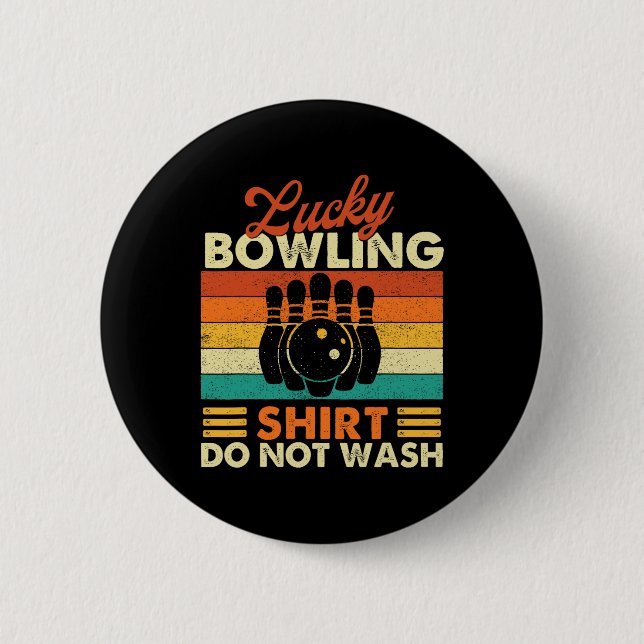 Lucky Bowling Shirt nicht waschen - Bowler Bowling Button (Vorderseite)