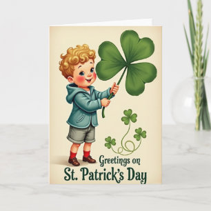 Lucky Boy Smile St Patricks Karte