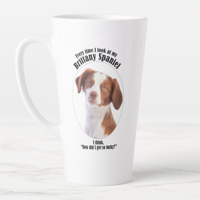 Lucky Brittany Spaniel Milchtasse (Links)