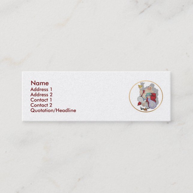 Lucky Buddha Business Card Mini Visitenkarte (Vorderseite)