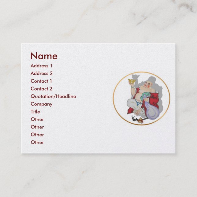 Lucky Buddha Business Card Visitenkarte (Vorderseite)