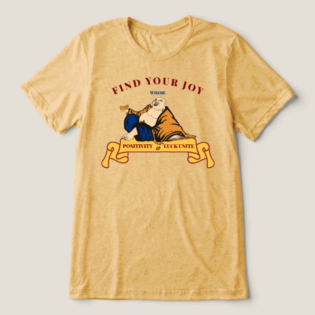 Lucky Buddha Tri-Blend Shirt (Design Vorderseite)