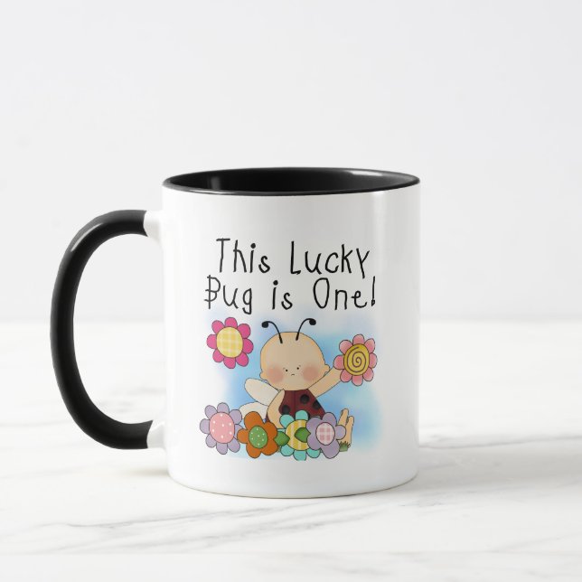 Lucky Bug 1st Birthday T-shirts and Gifts Tasse (Links)