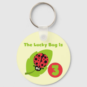 Lucky Bug 3. Geburtstag T Shirts und Geschenke Schlüsselanhänger