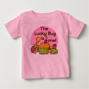 Lucky Bug Cupcake 1. Geburtstagstorte und Geschenk Baby T-shirt