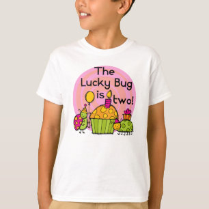 Lucky Bug Cupcake 2. Geburtstag T - Shirt und Gesc