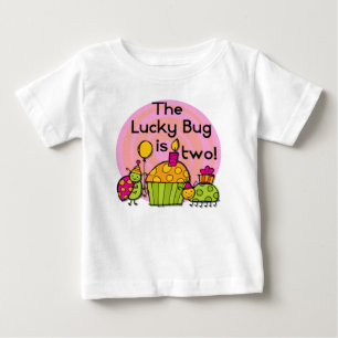Lucky Bug Cupcake 2. Geburtstag T - Shirt und Gesc