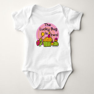 Lucky Bug Cupcake 2. Geburtstag T - Shirt und Gesc