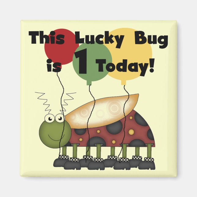 Lucky Bug ist ein Geburtstagsgeschenk Magnet (Vorne)