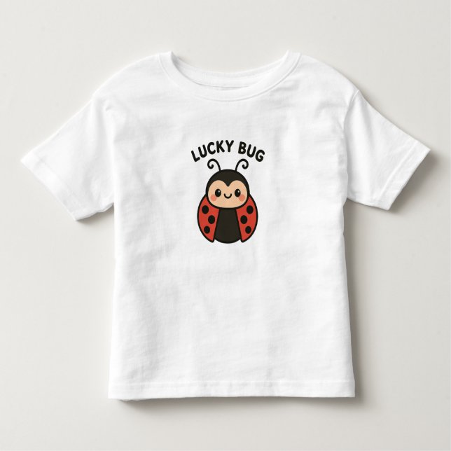 Lucky Bug Ladybug – Cute Toddler Girl T-Shirt (Vorderseite)