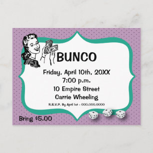 Lucky Bunco Player Postcard Violet und Emerald Postkarte