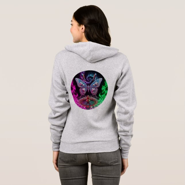 Lucky Butterfly Vegas Nights Hoodie ✨ 🦋 (Schwarz voll)