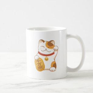 Lucky Calico Cat, Maneki Neko Tasse
