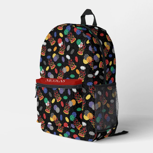 Lucky Casino Dice Bedruckter Rucksack (Rückseitige Ecke Rechts)