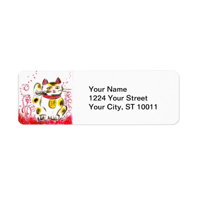 Lucky Cat Address Labels (Vorne)