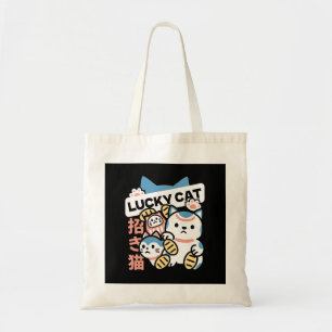 Lucky Cat Art – Maneki Neko mit Goldmünze Tragetasche