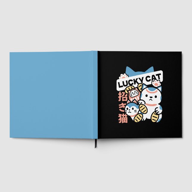 Lucky Cat Art – Maneki Neko with Gold Coin Gästebuch (Voll)