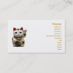 Lucky Cat Business Card Visitenkarte