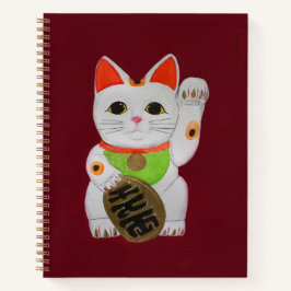 Lucky Cat Feng Shui Notebook Planner Notizbuch