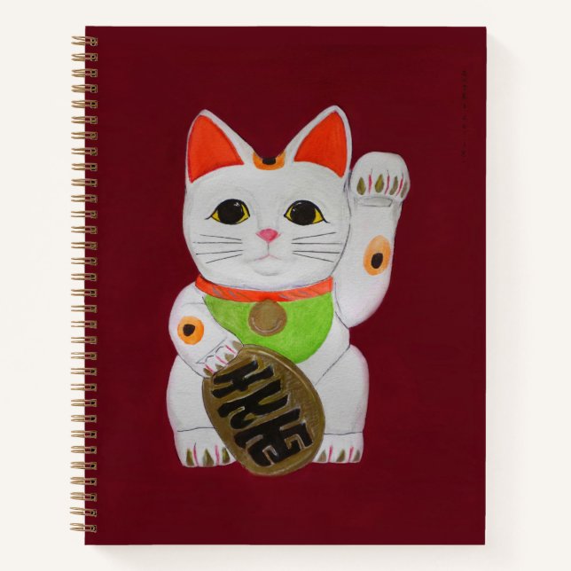 Lucky Cat Feng Shui Notebook Planner Notizbuch (Vorderseite)