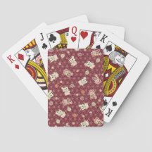 Lucky Cat Japanisch Print Playing Cards