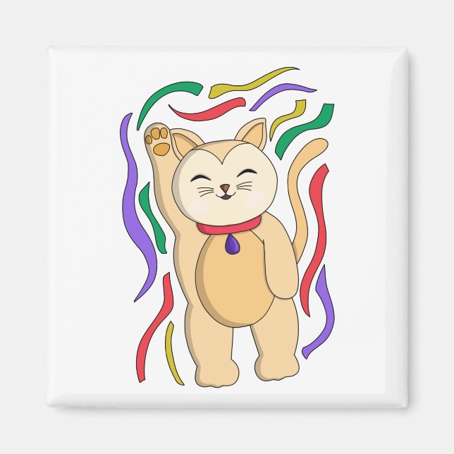 Lucky Cat Magnet (Vorne)