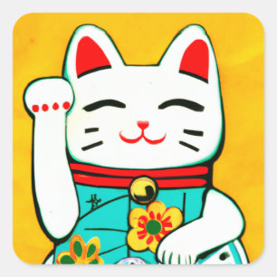 Lucky cat Maneki Neko Aufkleber