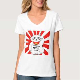 Lucky Cat- Maneki Neko - Beckoning T-Shirt